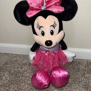 Disney Minnie Mouse Stuffed Animal - Black, Pink, White